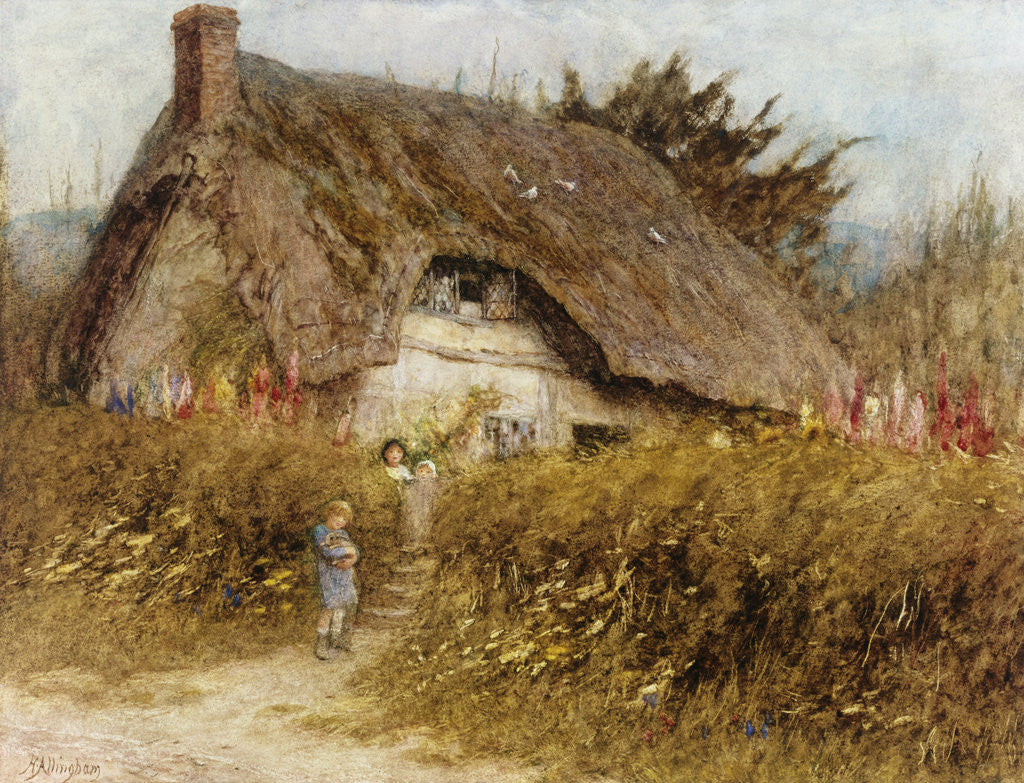 Detail of At the Cottage Gate by Helen Allingham