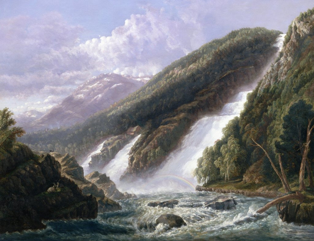Detail of The Russell Falls, Tasmania by John Haughton Forrest