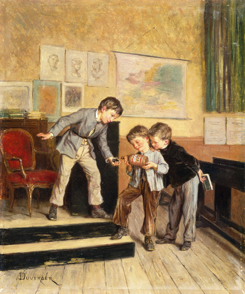 Detail of Filling the Inkwells by Theophile Emmanuel Duverger
