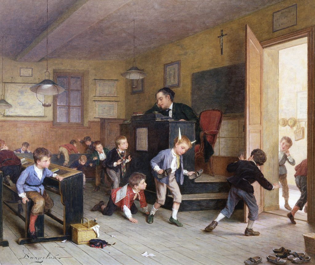 Detail of Little Rascals by Andre Henri Dargelas