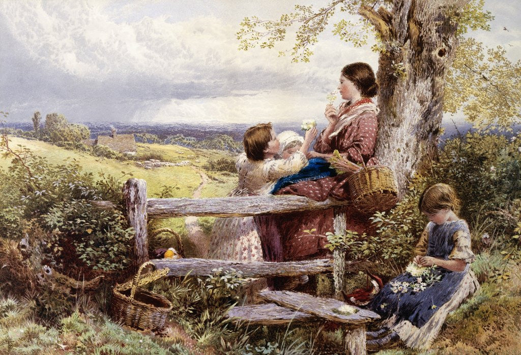 Detail of Spring Flowers by Myles Birket Foster