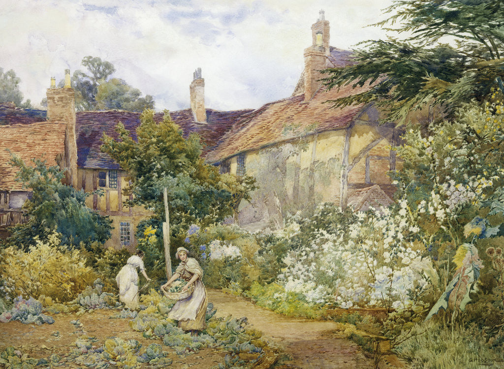 Detail of A Garden at Warwick by George Hodgson