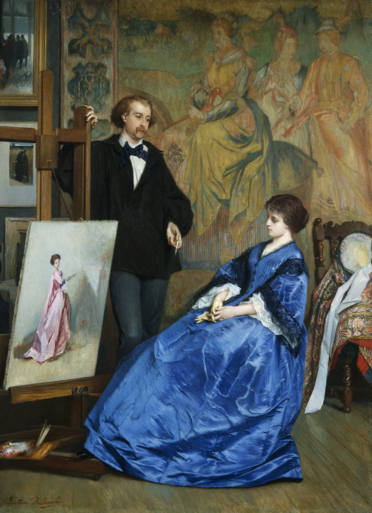 Detail of In the Artist's Studio by Gustave Leonhard de Jonghe
