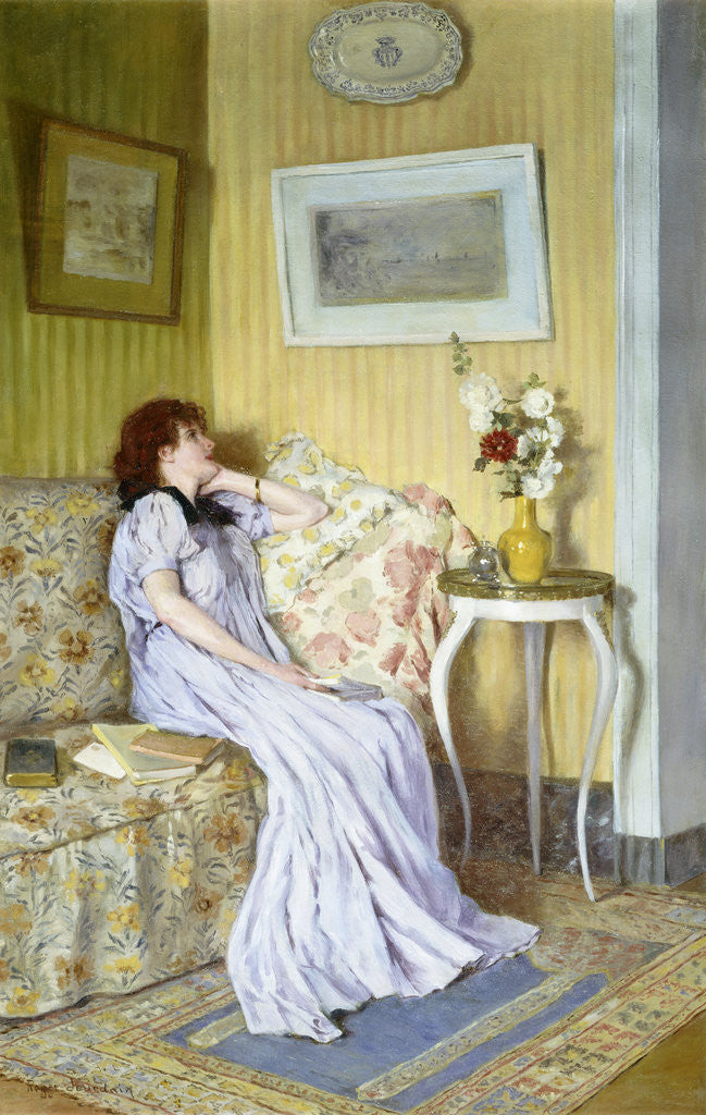 Detail of A Pensive Mood by Roger Jourdain