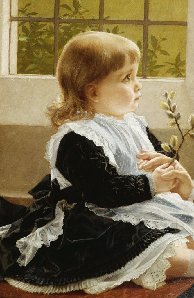 Detail of Pussy Willow by George Dunlop Leslie