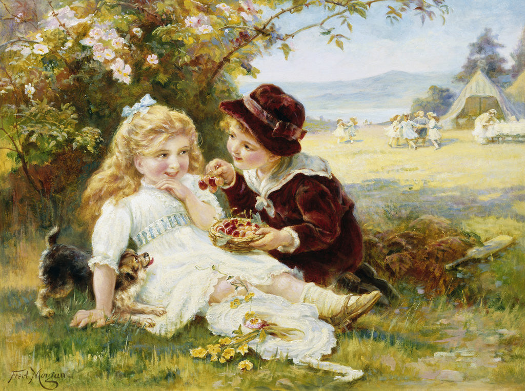 Detail of Cherry Earrings by Frederick Morgan