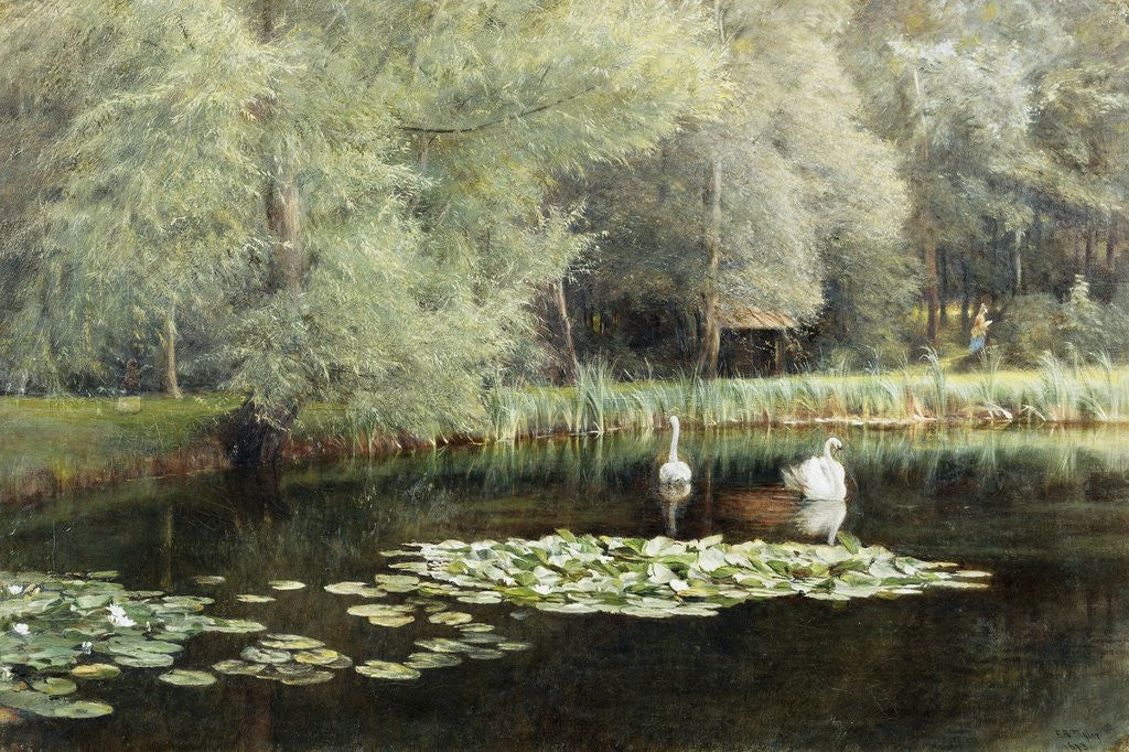 Detail of The Lily Pond by Edward R. Taylor