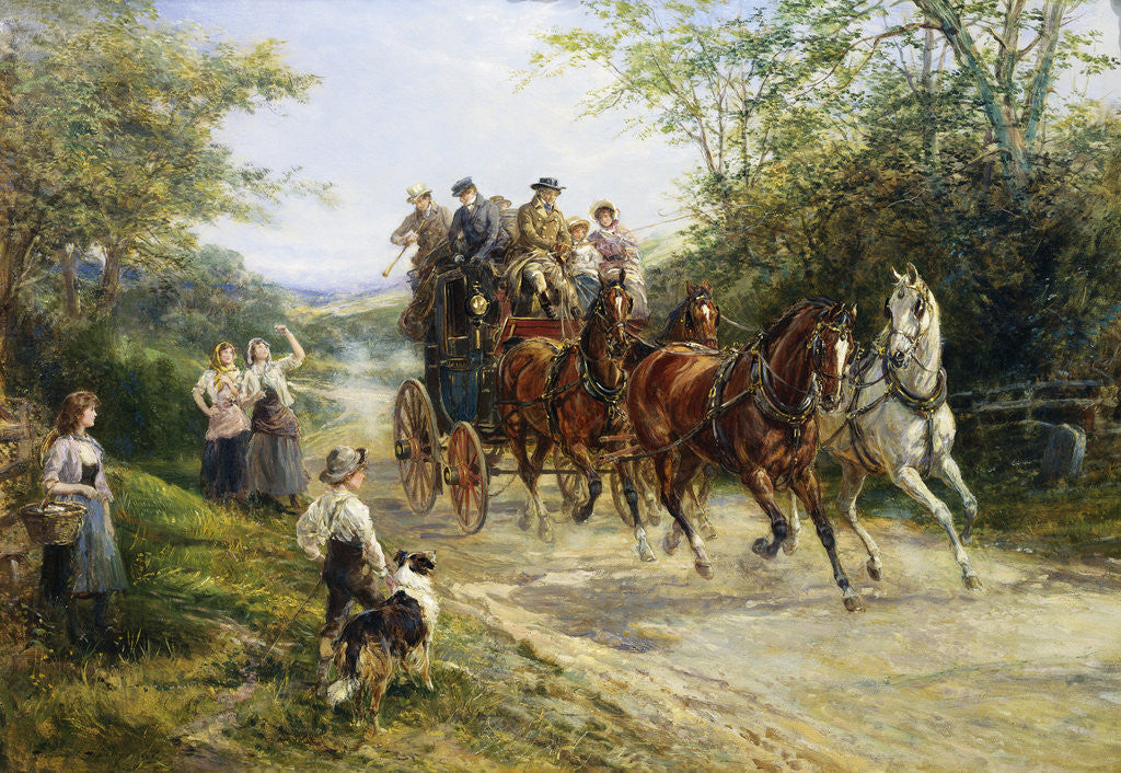 Detail of The London Coach by Heywood Hardy