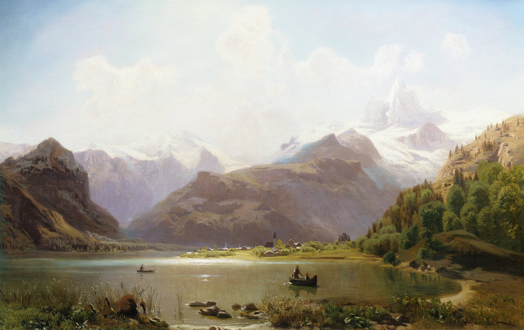 Detail of An Alpine Landscape by Anton Hlavacek