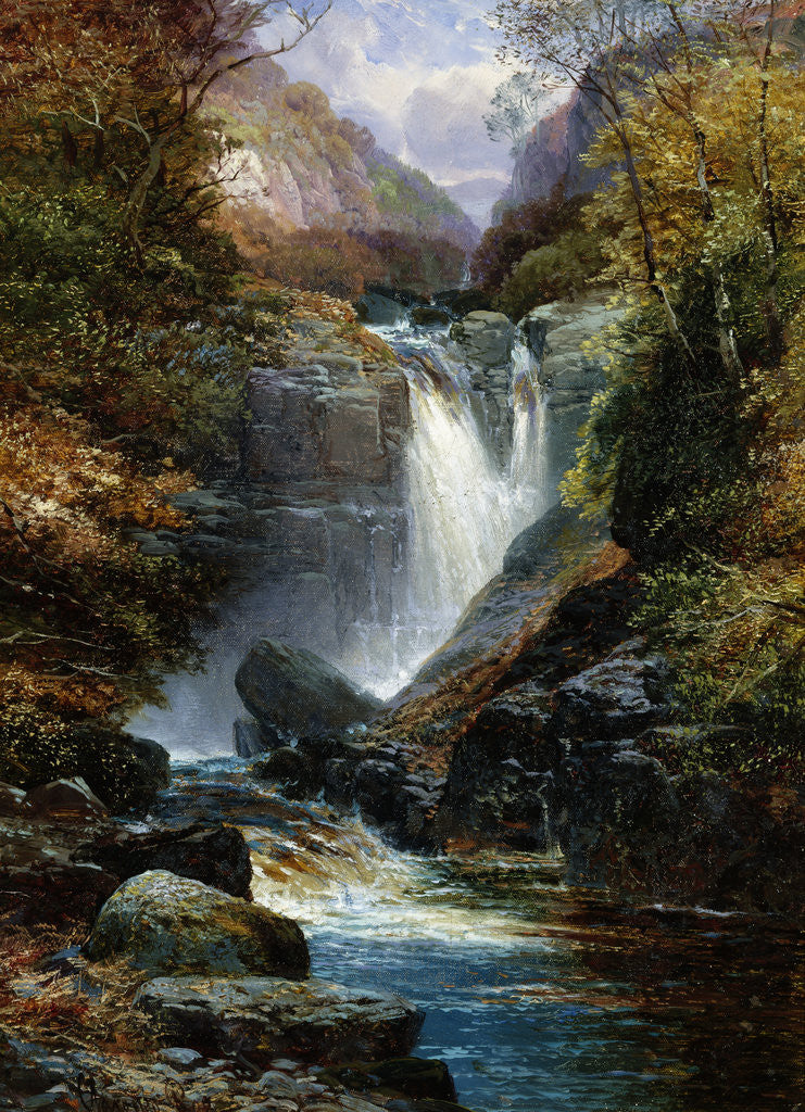 Detail of The Waterfall by Clarence Roe