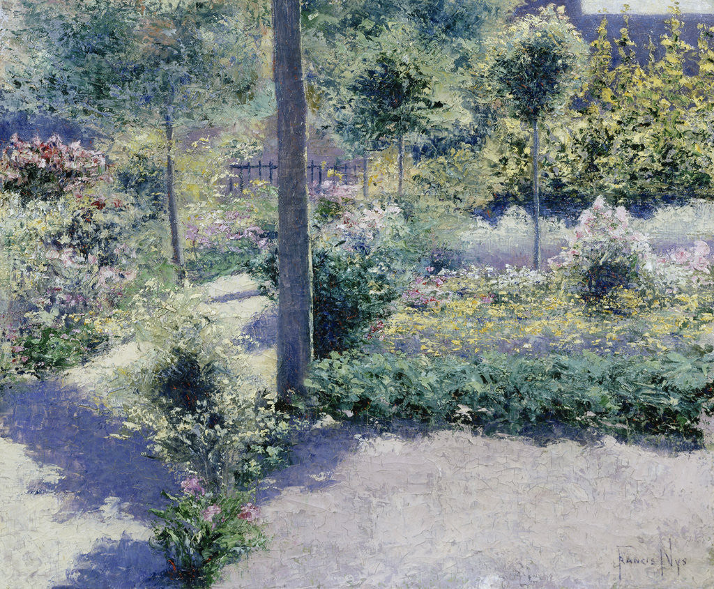 Detail of The Garden of the Hotel St. Antoine, Brasschart by Francis Nys