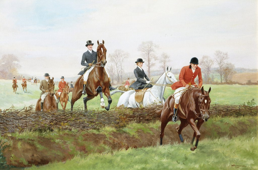 Detail of The Hunt by George Derville Rowlandson