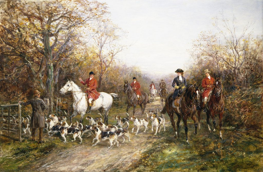 Detail of Going Through the Copse by Heywood Hardy