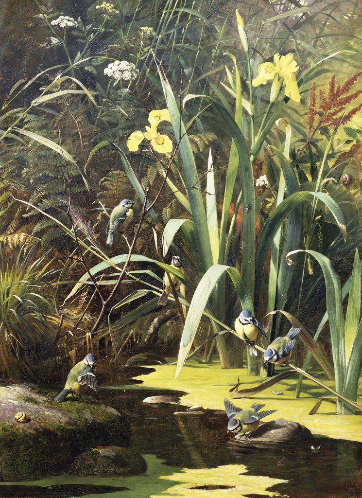 Detail of A Woodland Pool by Olaf August Hermansen
