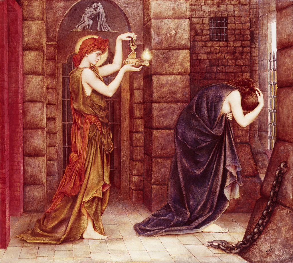 Detail of Hope in the Prison of Despair by Evelyn de Morgan