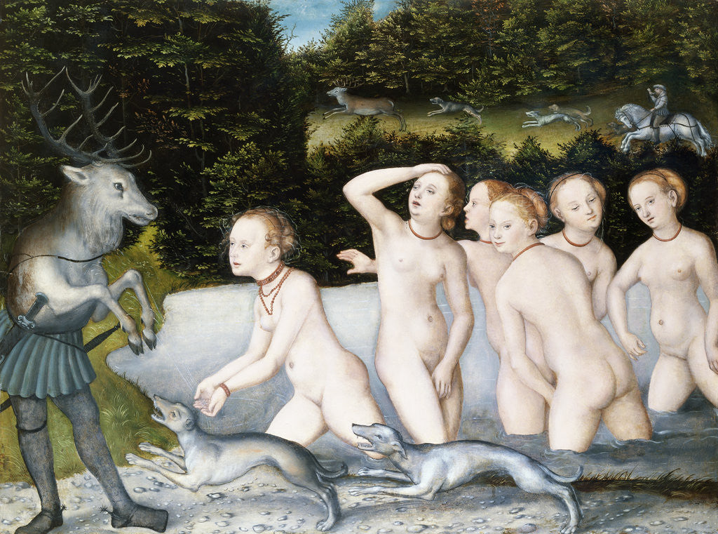 Detail of Diana and Actaeon by Lucas Cranach the Elder