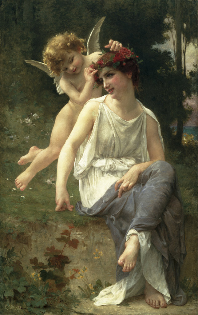 Detail of Love's Whisper by Guillaume Seignac