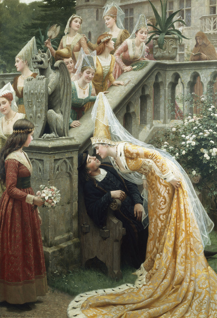 Detail of Alain Chartier by Edmund Blair Leighton