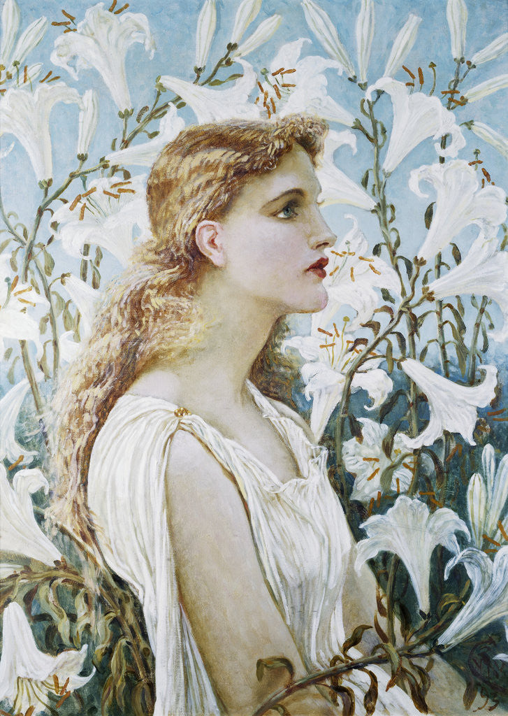 Detail of Lilies by Walter Crane