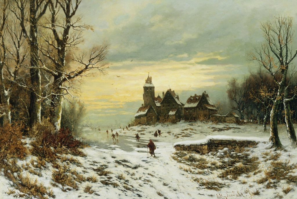 Detail of The Shortening Winter's Day is Near a Close by Friedrich Joseph Nicolai Heyendahl