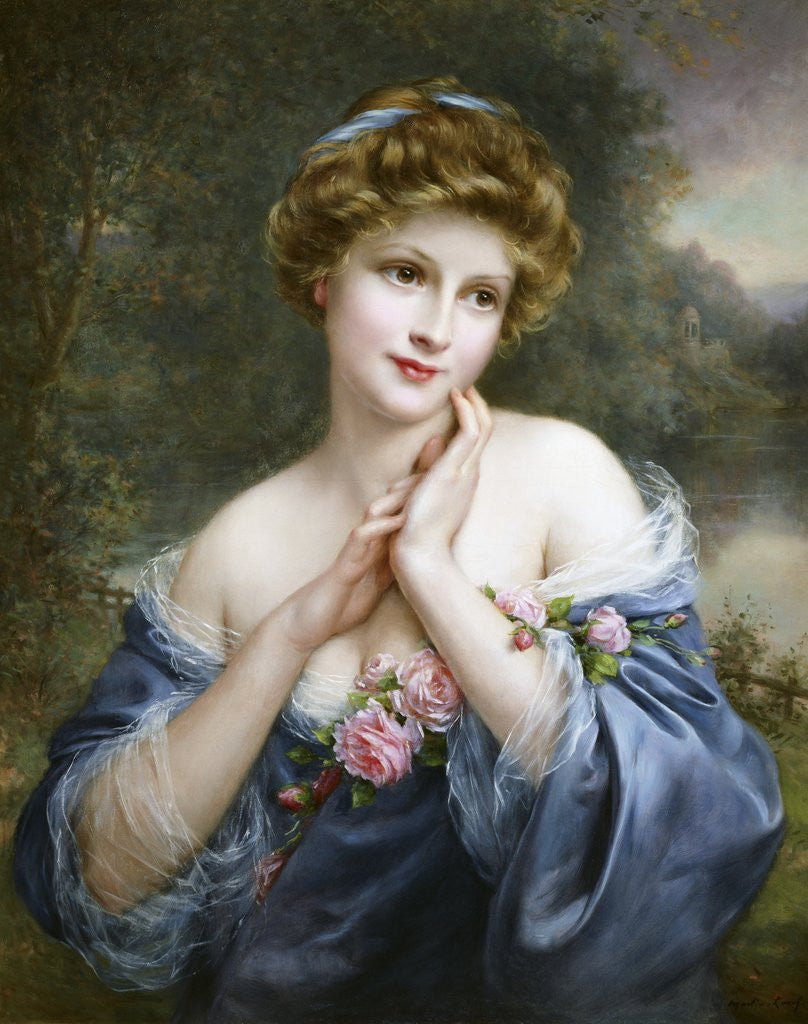 Detail of A Summer Rose by Francois Martin-Kavel