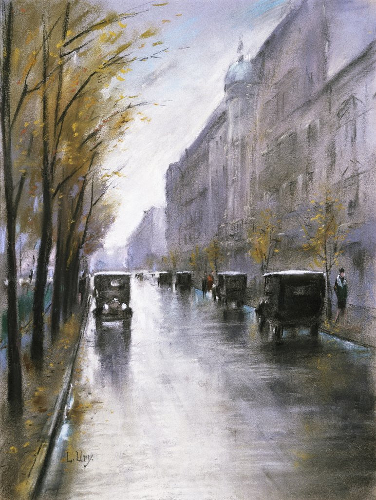 Detail of The Tiergartenstrasse, Berlin by Lesser Ury