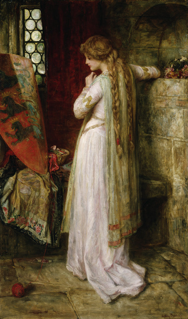 Detail of A Pensive Moment by F. Sydney Muschamp