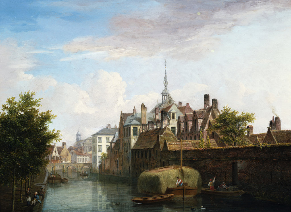 Detail of A View of Ghent by Pierre Francois de Noter