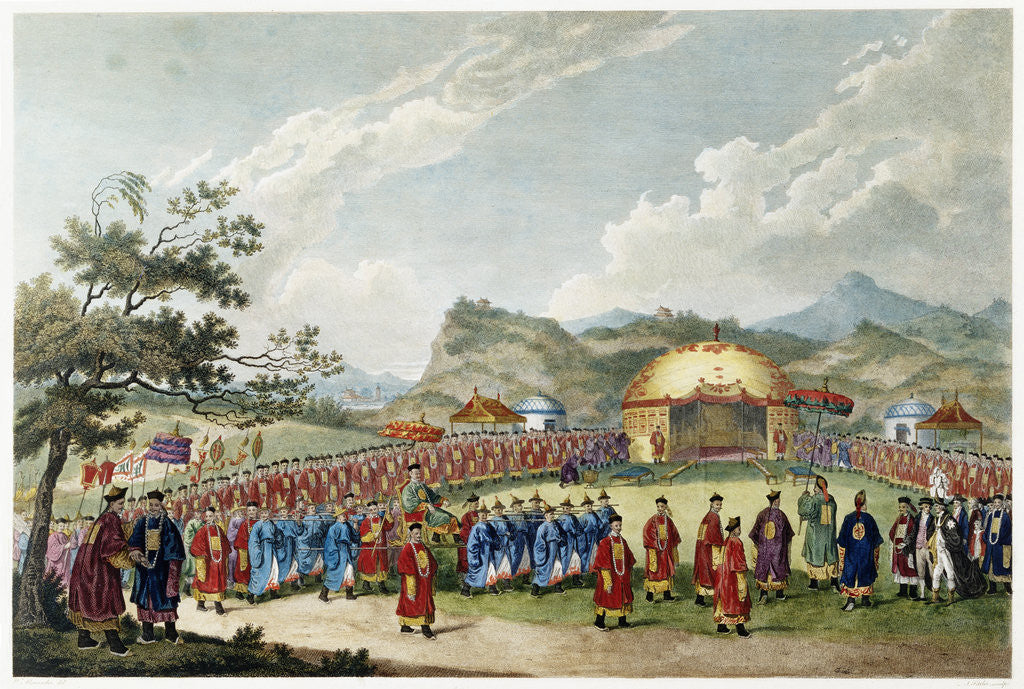 Detail of The Approach of the Emperor of China to His Tent in Tartar, to Receive the British Ambassador by William Alexander