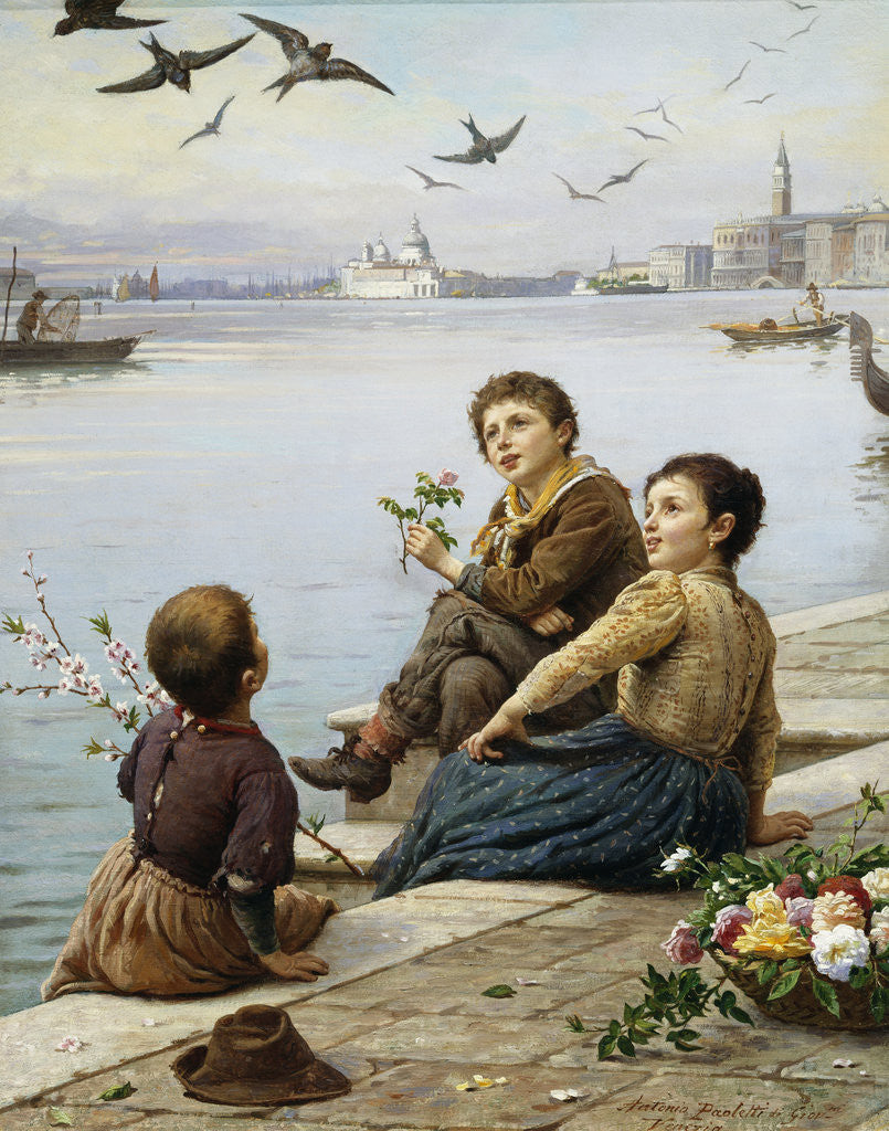 Detail of The Arrival of Summer by Antonio Ermolao Paoletti