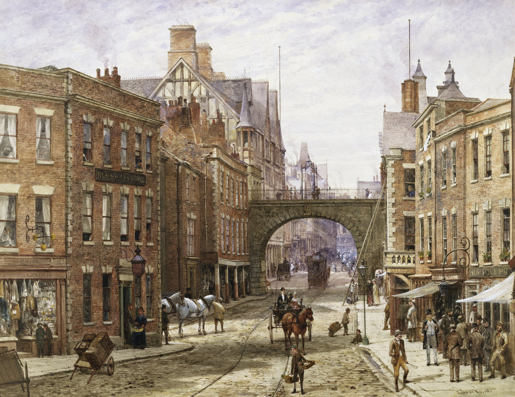 Detail of Forgate Street, Chester by Louise Rayner