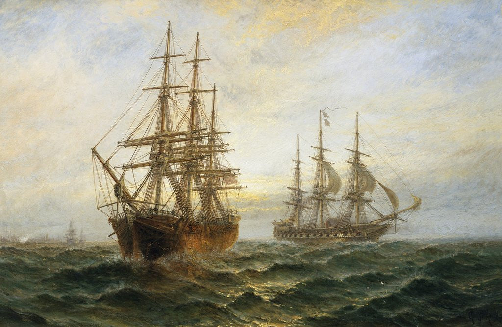 Detail of A Frigate Outward Bound Off Shoeburyness by Claude Thomas Stanfield Moore