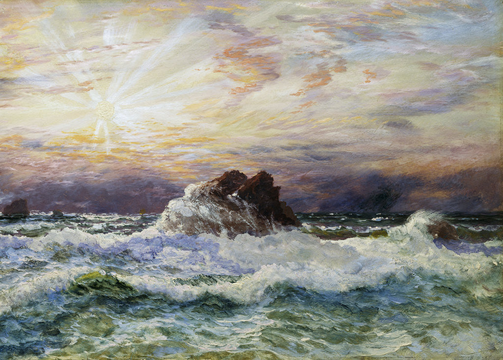 Detail of A Glorious Sunset by John Brett