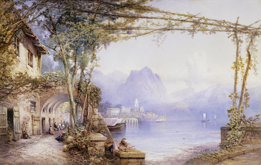 Detail of A View of Lake Como by Edward M. Richardson