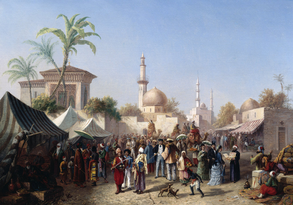 Detail of The Turkish Market by Rudolf von Alt