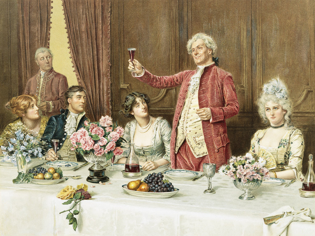 Detail of The Toast by George Goodwin Kilburne