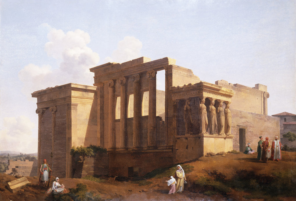Detail of The Temple of Minerva, Athens, Greece by Landelot-Theodore Turpin de Crisse