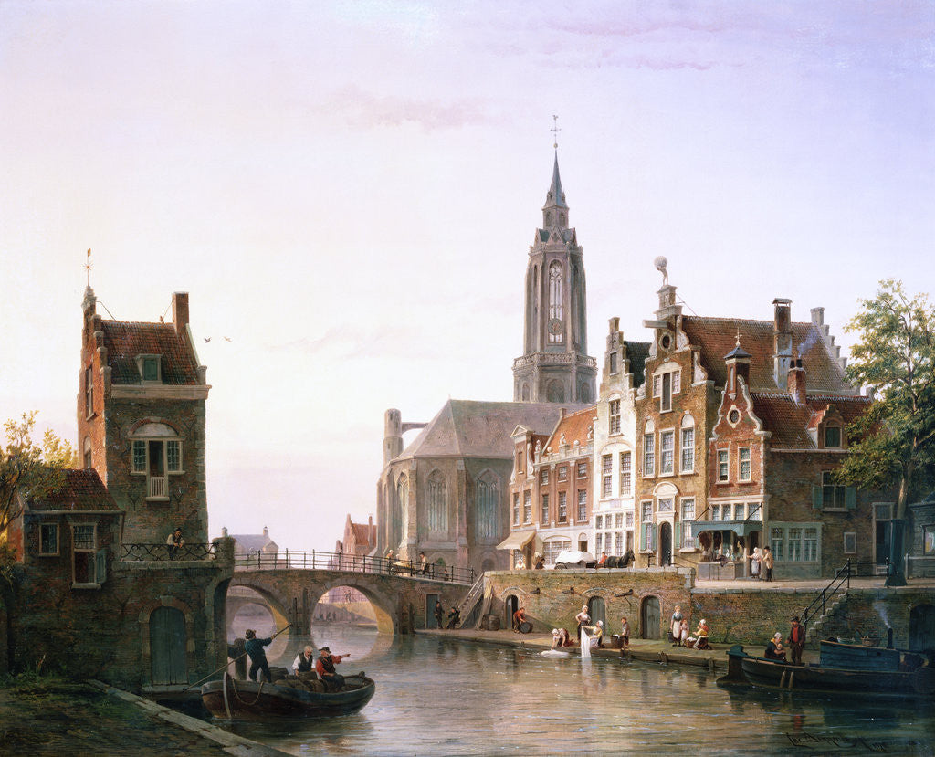 Detail of Utrecht, Holland by Cornelis Christiaan Dommelshuizen