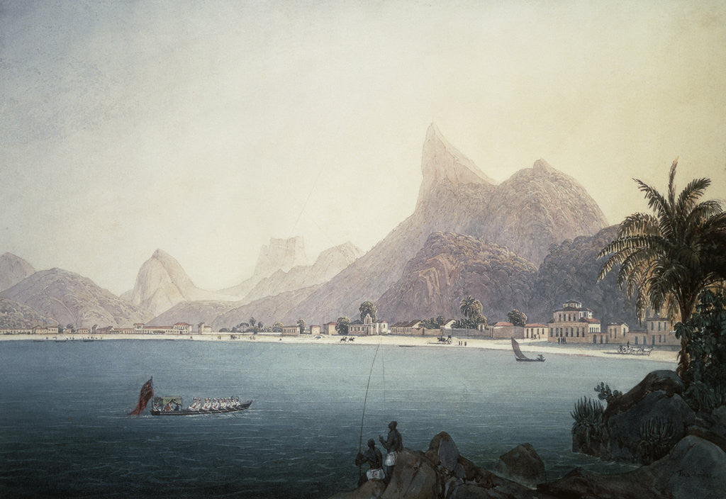 Detail of The Bay of Bota-Fogo, Rio de Janeiro by Thomas Ender