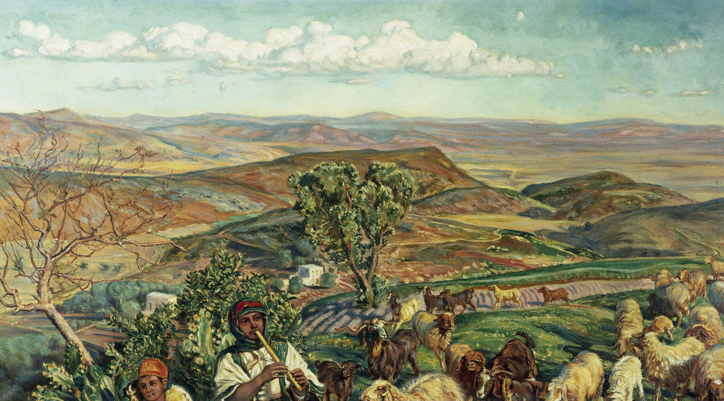 Detail of Plain of Esdraelon from Heights Above Nazareth, Israel by William Holman Hunt