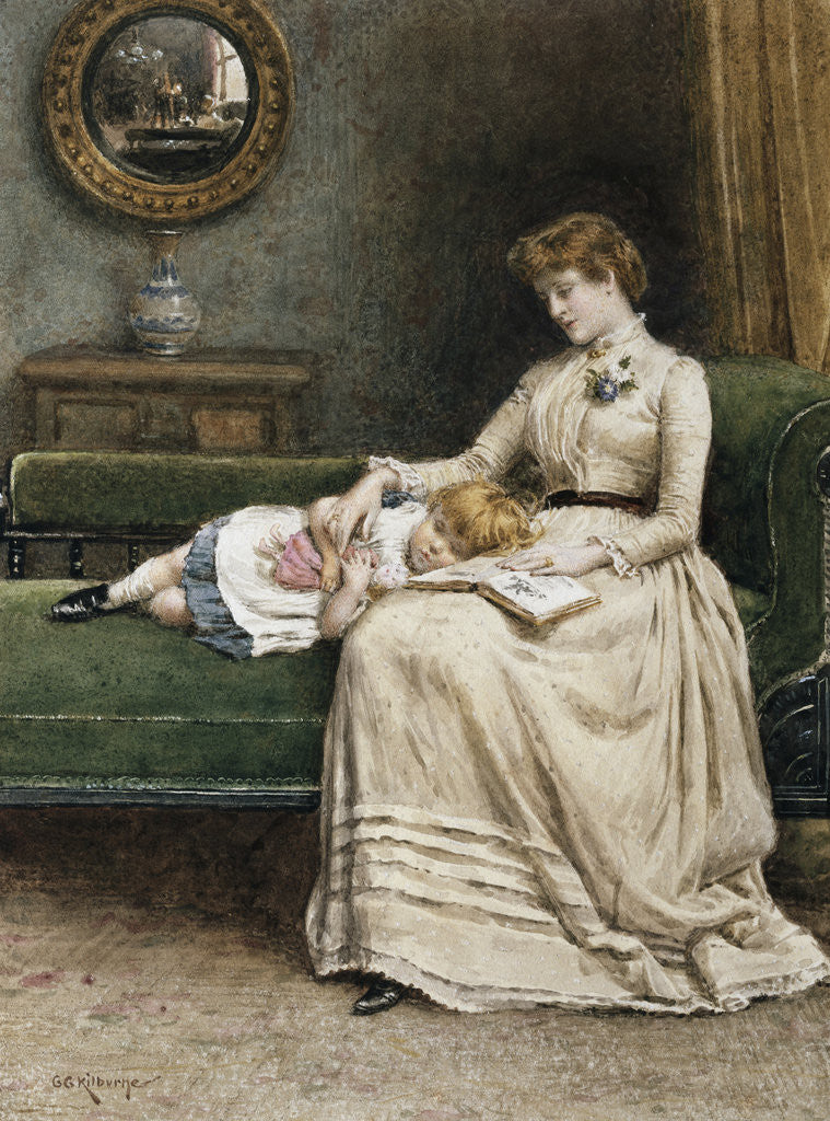 Detail of A Quiet Read by George Goodwin Kilburne