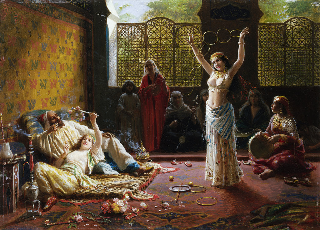 Detail of A Harem Scene by Giacomo Mantegazza