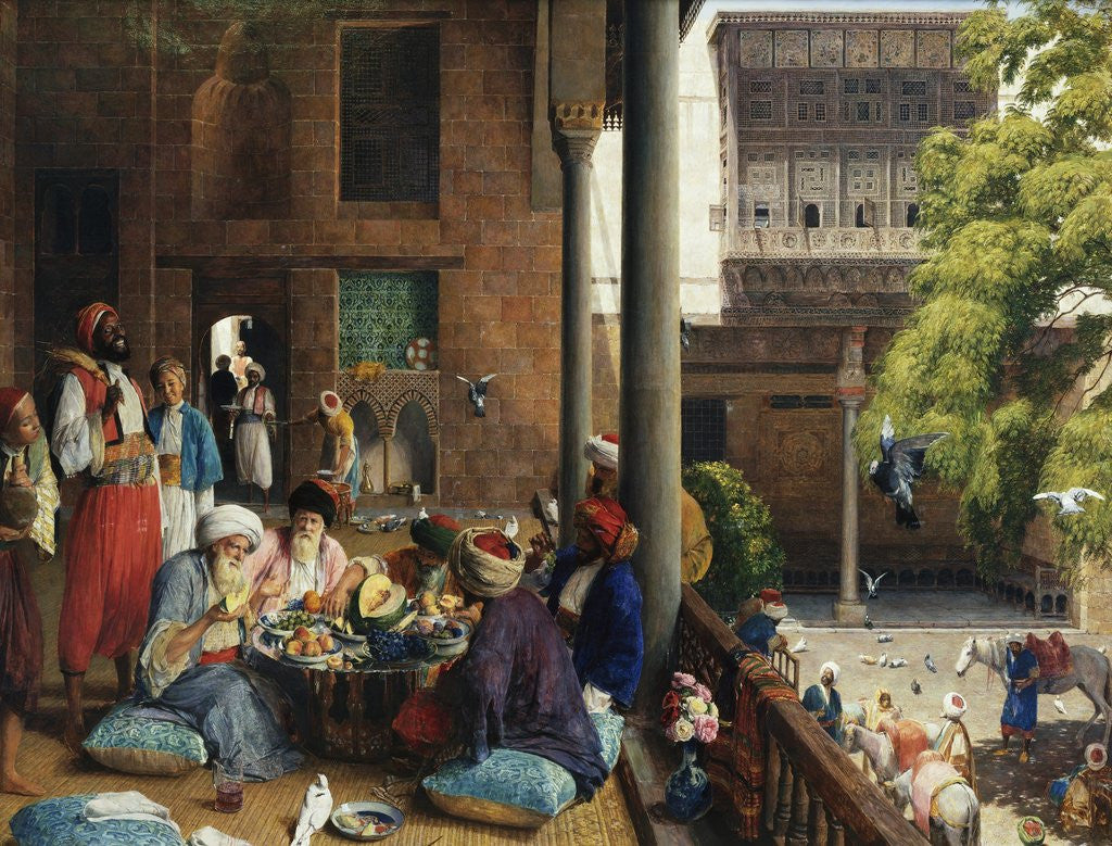 Detail of The Midday Meal, Cairo, Egypt by John Frederick Lewis
