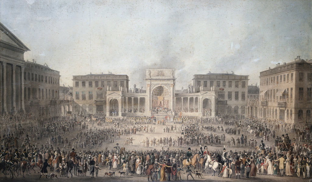 Detail of Inauguration of William I in Brussels, Belgium by PierreFrancois Charles Leroy