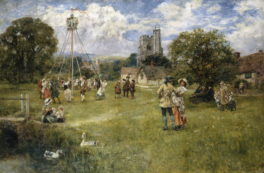 Detail of Come Join in the Maypole Dance by Henry John Yeend King