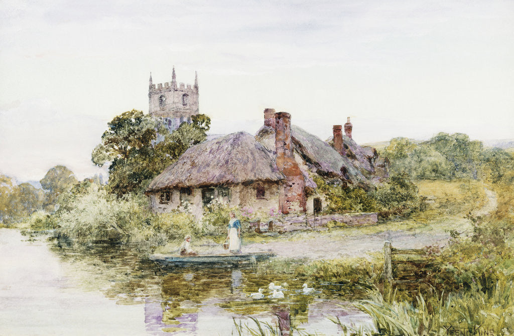 Detail of A Worcestershire Village by Henry John Yeend King