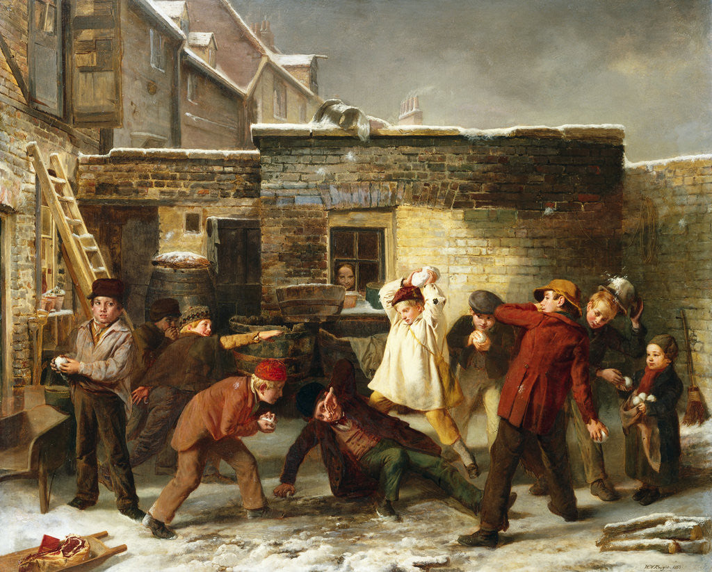 Detail of Snowballing by William Henry Knight