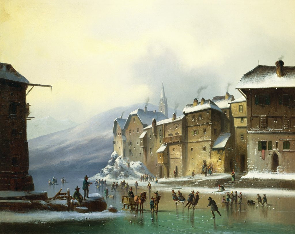 Detail of Skating Through the Town by Anton Eduard Doll