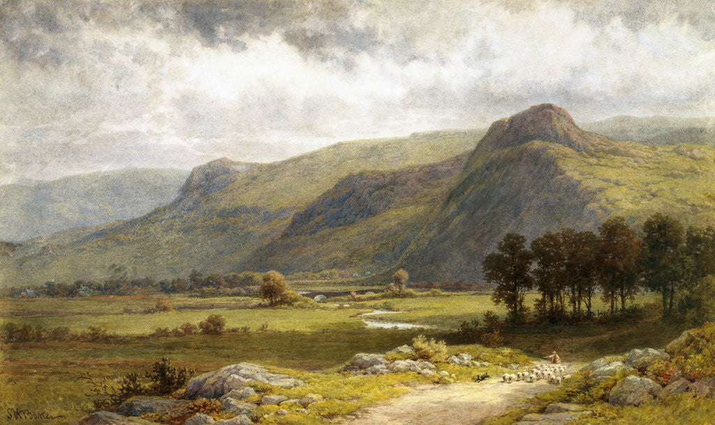 Detail of A View of Borrowdale, England by Samuel Henry Baker