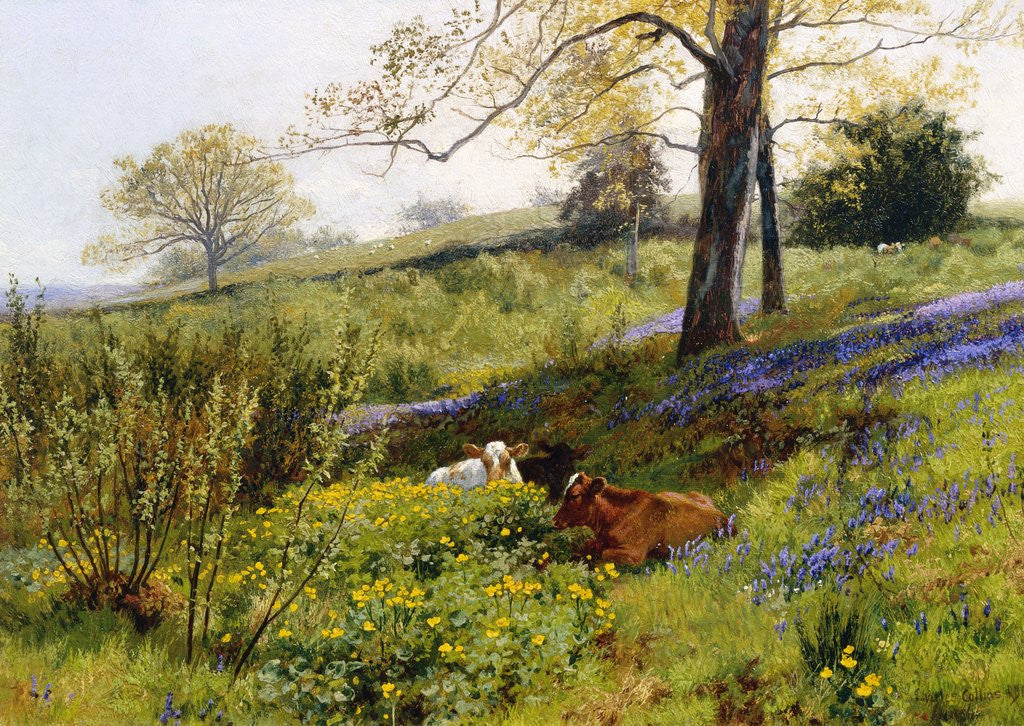 Detail of Near Dorking, Surrey, England by Charles Collins II